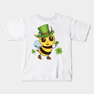 Lucky Leprechaun Irish Honeybee Kids T-Shirt